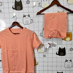 Men's Round Neck Half Sleeves - Sunset Color